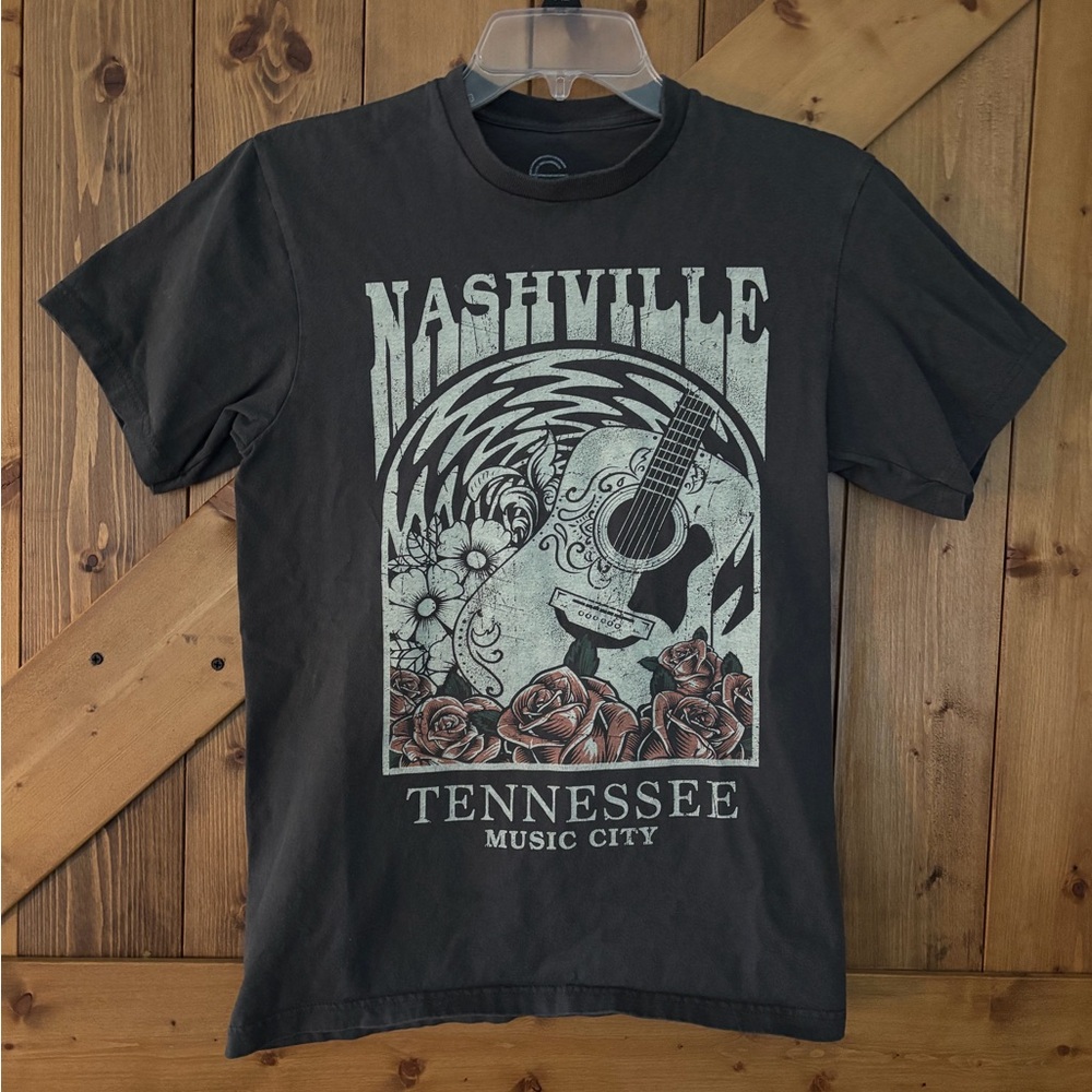 Women's Nashville Tennessee Grey Music City Tee | Size Small - Picture 1 of 7